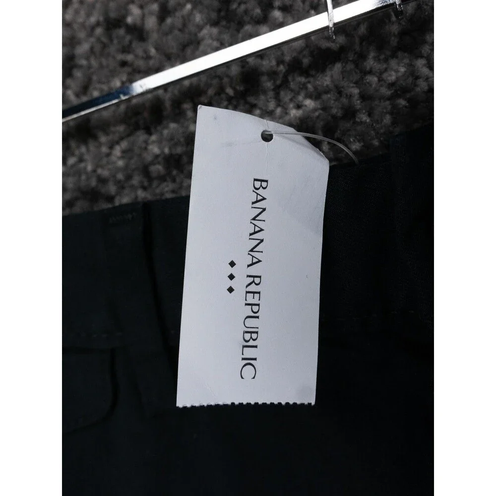 Banana Republic Shorts Mens 31 Actual 32 Black Slim Lived In Chino Stretch NWT